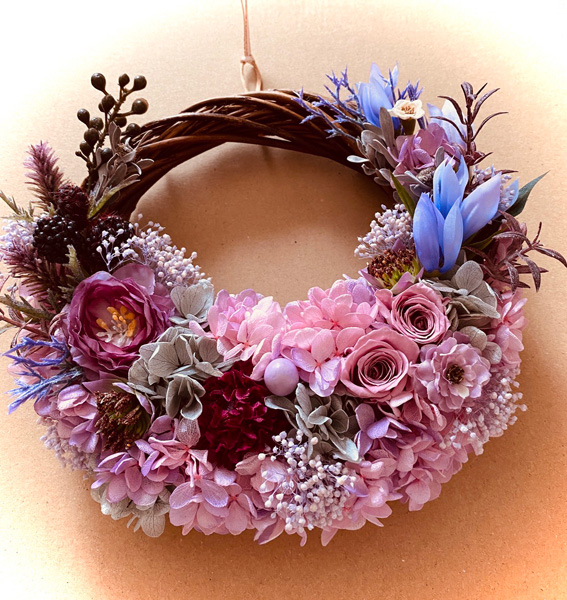 丸く優しいリース